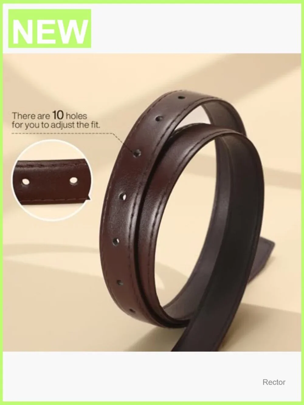 Faux Leather Skinny Belt with Gold Buckle for Jeans Dresses